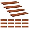 vidaXL L&eacute;pcsőszőnyegek 16 db 90 x 30 x 2 cm Barna T&ouml;m&ouml;r b&uuml;kkfa