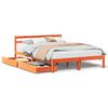 vidaXL viaszbarna t&ouml;m&ouml;r fenyőfa &aacute;gy matrac n&eacute;lk&uuml;l 140 x 190 cm