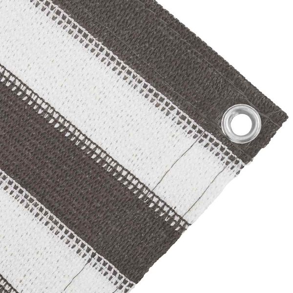 vidaXL antracitsz&uuml;rke &eacute;s feh&eacute;r HDPE s&aacute;torszőnyeg 400 x 400 cm