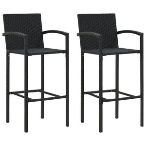 vidaXL 2 db fekete polyrattan b&aacute;rsz&eacute;k
