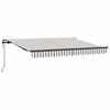 vidaXL Beh&uacute;zhat&oacute; napellenző Vil&aacute;gossz&uuml;rke &eacute;s feh&eacute;r 450 &times; 350 cm
