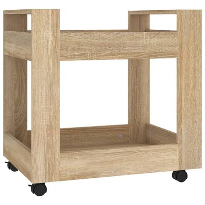 vidaXL sonoma-tölgy szerelt fa asztal-kocsi 60 x 45 x 60 cm