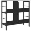 vidaXL K&ouml;nyvespolc Fekete t&ouml;lgy 82 x 32 x 79 cm Faanyag