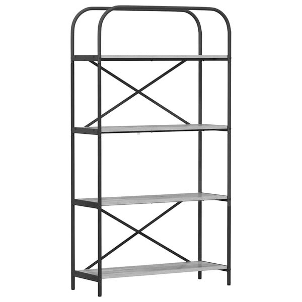 vidaXL K&ouml;nyvespolc Sz&uuml;rke Sonoma 80 x 30 x 146 cm Faanyag