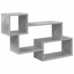 vidaXL Lebegő polc Falra szerelhető Sz&uuml;rke 87 x 20 x 55 cm Szerelt Fa
