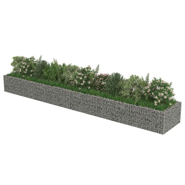 vidaXL horganyzott ac&eacute;l gabion magas&aacute;gy&aacute;s 540 x 90 x 50 cm