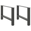 vidaXL 2 db antracitsz&uuml;rke ac&eacute;l doh&aacute;nyz&oacute;asztal l&aacute;b 70 x (42-43) cm