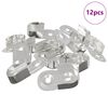 vidaXL Szekr&eacute;ny r&uacute;d tart&oacute; 12 pcs Feh&eacute;r Cink 40 x 18 x 10 mm Vas