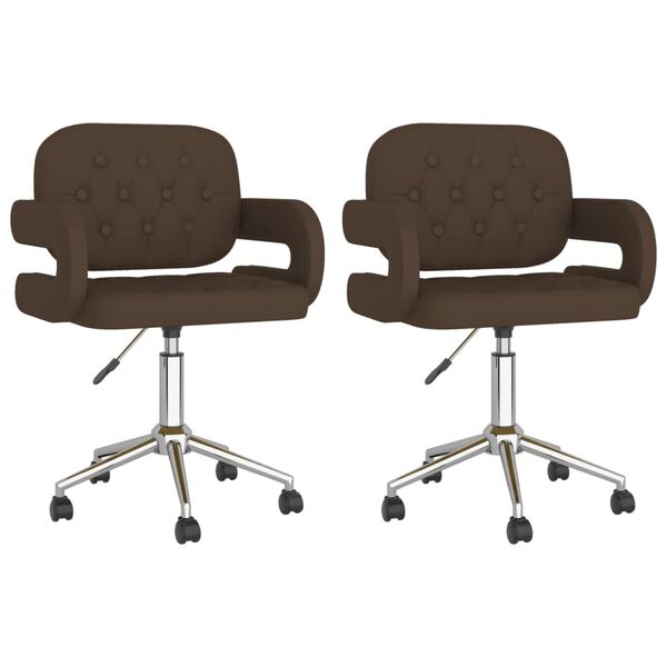 vidaXL 2 db barna műbőr forg&oacute; &eacute;tkezősz&eacute;k