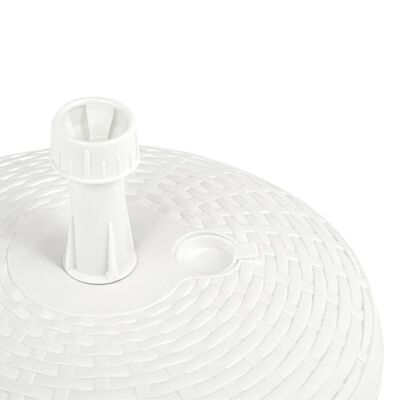 vidaXL homokkal/vízzel tölthető fehér műanyag rattan ernyőtalp 20 L