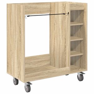 vidaXL Golf Szekr&eacute;ny ker&eacute;kkel Egysz&iacute;nű Sonoma t&ouml;lgy 90 x 45 x 98 cm