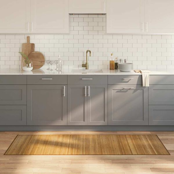 vidaXL n&eacute;gysz&ouml;gletű term&eacute;szetes bambusz szőnyeg 70 x 200 cm