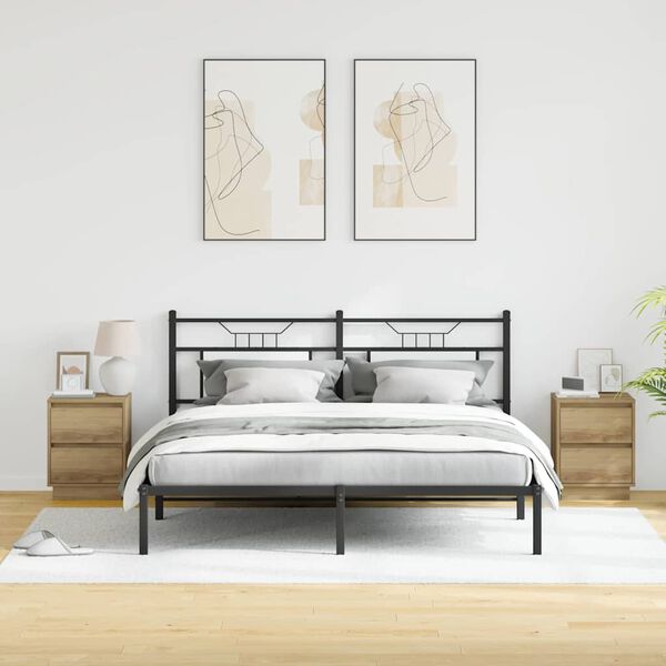 vidaXL &Eacute;jjeliszekr&eacute;ny 2 pcs Artisan t&ouml;lgy 39 x 34,5 x 50 cm Faanyag