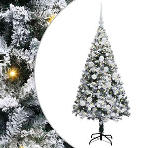 vidaXL Mű kar&aacute;csonyfa Feh&eacute;r 120 cm PVC &eacute;s Ac&eacute;l &eacute;s Műanyag