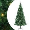 vidaXL Mű kar&aacute;csonyfa 300 LED-del Z&ouml;ld 300 cm PVC &eacute;s F&eacute;m &eacute;s Műanyag