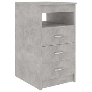 vidaXL betonsz&uuml;rke szerelt fa fi&oacute;kos szekr&eacute;ny 40 x 50 x 76 cm