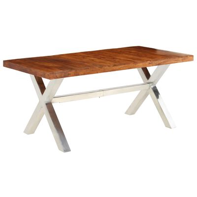 vidaXL tömör fa étkezőasztal paliszander felülettel 180 x 90 x 76 cm