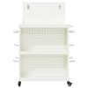 vidaXL Eszköz Kocsi Fehér 65 x 35 x 111 cm Hidegen húzott acél