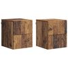 vidaXL Fali &eacute;jjeli szekr&eacute;ny 2 pcs Antik fa 34,5 x 33 x 40 cm
