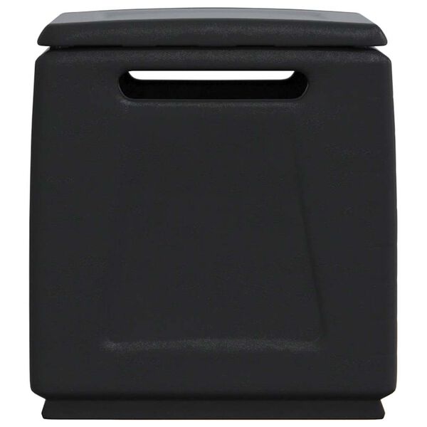 vidaXL sötétszürke-fekete kerti tárolóláda 54 x 53 x 57 cm 130 L