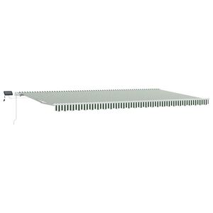 vidaXL Beh&uacute;zhat&oacute; napellenző Z&ouml;ld &eacute;s Feh&eacute;r 600 &times; 300 cm