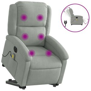 vidaXL elektromos fel&aacute;ll&aacute;st seg&iacute;tő vil&aacute;gossz&uuml;rke b&aacute;rsony massz&aacute;zsfotel