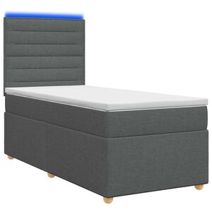 vidaXL LED Boxspring &Aacute;gy Mattal S&ouml;t&eacute;tsz&uuml;rke 90 x 190 cm Sz&ouml;vet