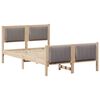 vidaXL &Aacute;gykeret fejt&aacute;ml&aacute;val Barna &eacute;s taupe 120 x 200 cm T&ouml;m&ouml;r fenyőfa