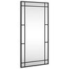 vidaXL fekete t&eacute;glalap alak&uacute; vas fali t&uuml;k&ouml;r 40 x 80 cm