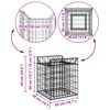 vidaXL Gabion emelt &aacute;gy Ez&uuml;st 50 x 50 x 60 cm Horganyzott ac&eacute;l