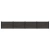 vidaXL Ker&iacute;t&eacute;s K&eacute;szlet 4 db 699 x 105 cm WPC &eacute;s Alum&iacute;nium Fekete