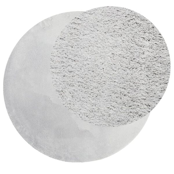 vidaXL HUARTE szürke rövid szálú puha és mosható szőnyeg Ø 160 cm
