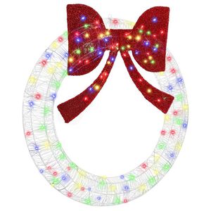 vidaXL Koszorú 150 LED-del Sokszínű 120 cm Akril