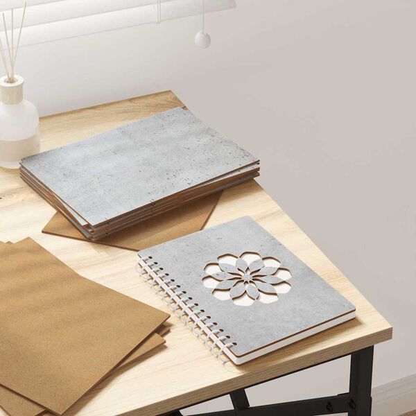 vidaXL Dekor Panelek 12 pcs Beton szürke 21 x 30 x 0.3 cm Faanyag