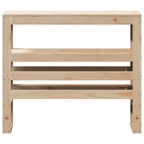 vidaXL t&ouml;m&ouml;r fenyőfa fejt&aacute;mla polccal 90 cm