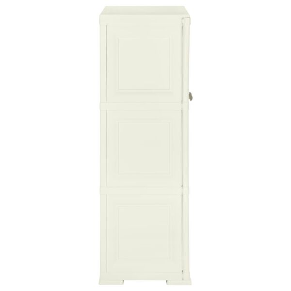 vidaXL vanília színű fahatású műanyag szekrény 79 x 43 x 125 cm