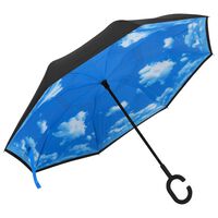 vidaXL fekete C-markolatú esernyő 108 cm