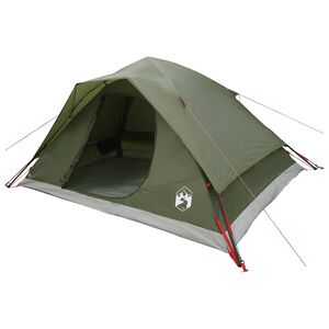 vidaXL Azonnali s&aacute;tor Olajz&ouml;ld 305 x 215 x 140 cm Poli&eacute;szter &eacute;s ac&eacute;l