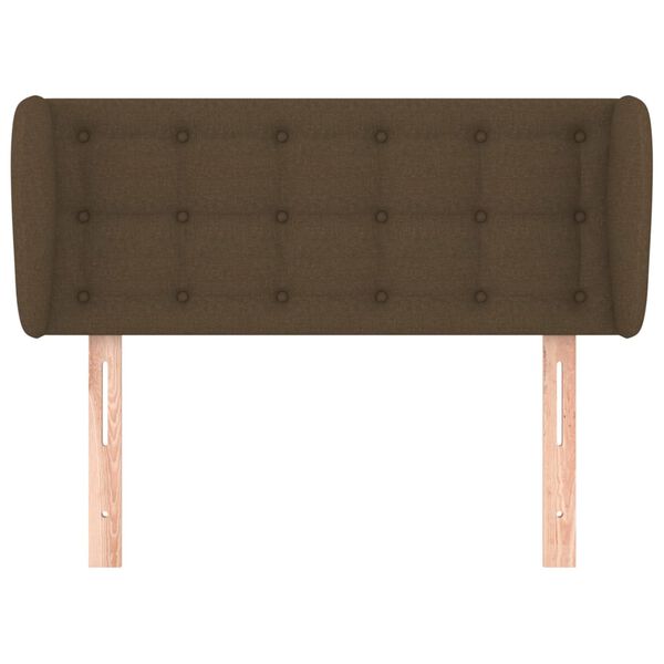 vidaXL s&ouml;t&eacute;tbarna sz&ouml;vet fejt&aacute;mla sz&aacute;rnyakkal 83x23x78/88 cm