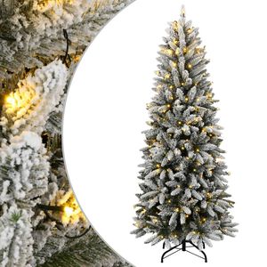 vidaXL műkar&aacute;csonyfa 300 LED-del &eacute;s pelyhes h&oacute;val 240 cm