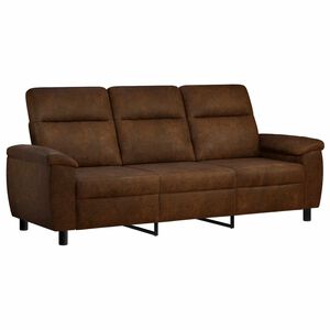 vidaXL Kanap&eacute; Barna 214 x 90 x 95 cm Műsuede Bőr
