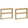 vidaXL Karfa Modul 2 pcs Feh&eacute;r 78,5 x 10 x 61 cm T&ouml;m&ouml;r Ak&aacute;cfa