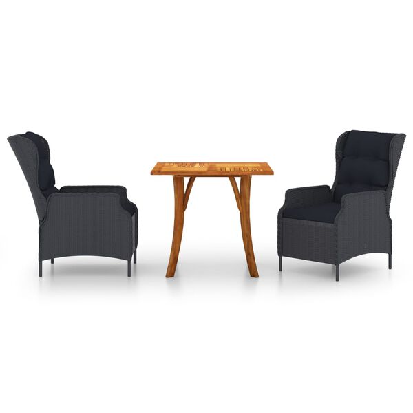 vidaXL 3 r&eacute;szes s&ouml;t&eacute;tsz&uuml;rke kerti &eacute;tkezőgarnit&uacute;ra