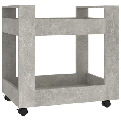 vidaXL betonszürke szerelt fa asztal-kocsi 60 x 45 x 60 cm