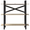 vidaXL K&ouml;nyvespolc Sonoma t&ouml;lgy 100 x 33,5 x 102 cm Faanyag