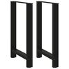 vidaXL 2 db fekete ac&eacute;l b&aacute;rasztall&aacute;b 60 x (90-91) cm