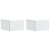 vidaXL Fali &eacute;jjeli szekr&eacute;ny 2 pcs Feh&eacute;r 49 x 34,5 x 20 cm Szerelt Fa