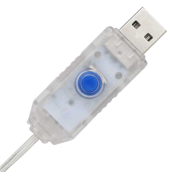 vidaXL Karácsonyfa 100 LED-del Kék 122 cm Akril