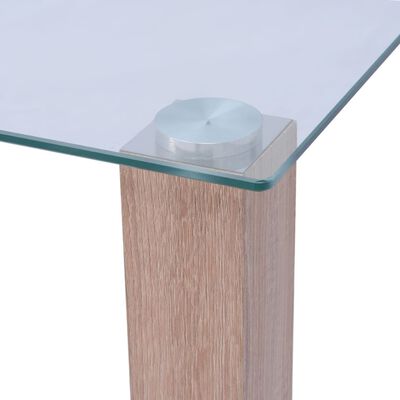vidaXL 120x60x43 cm üveg dohányzóasztal
