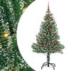vidaXL Mű kar&aacute;csonyi fa h&oacute;val bor&iacute;tva LED f&eacute;nyekkel 150 LED-del 150 cm